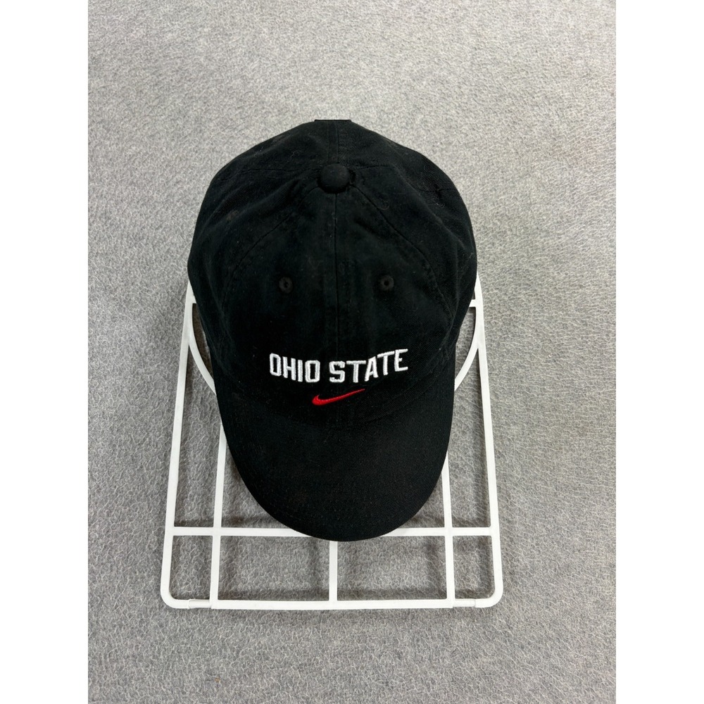 Ohio State Buckeyes Nike Swoosh Strapback Game Day Hat Black NCAA (Adjustable)